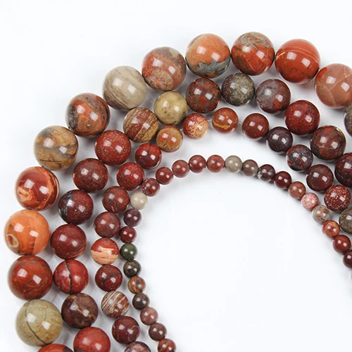 

1 Strand/lot Natural Stone Round Loose Spacer Stone Beads 4 6 8 10 12 14mm For Handmade Bracelet Jewelry Making