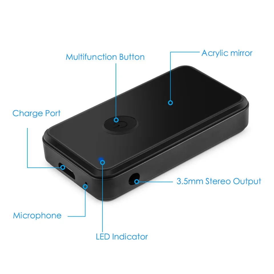 Wirelesss Bluetooth Transmitter Receiver 2-in-1 A2DP 4.2 Bluetooth Car Kit Aux 3.5mm Audio Adapter for TV,Home Stereo,Smartphone (1)