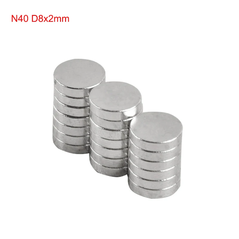 20 штук N40 D8x2mm неодимовые редкоземельные магниты сильный магнит