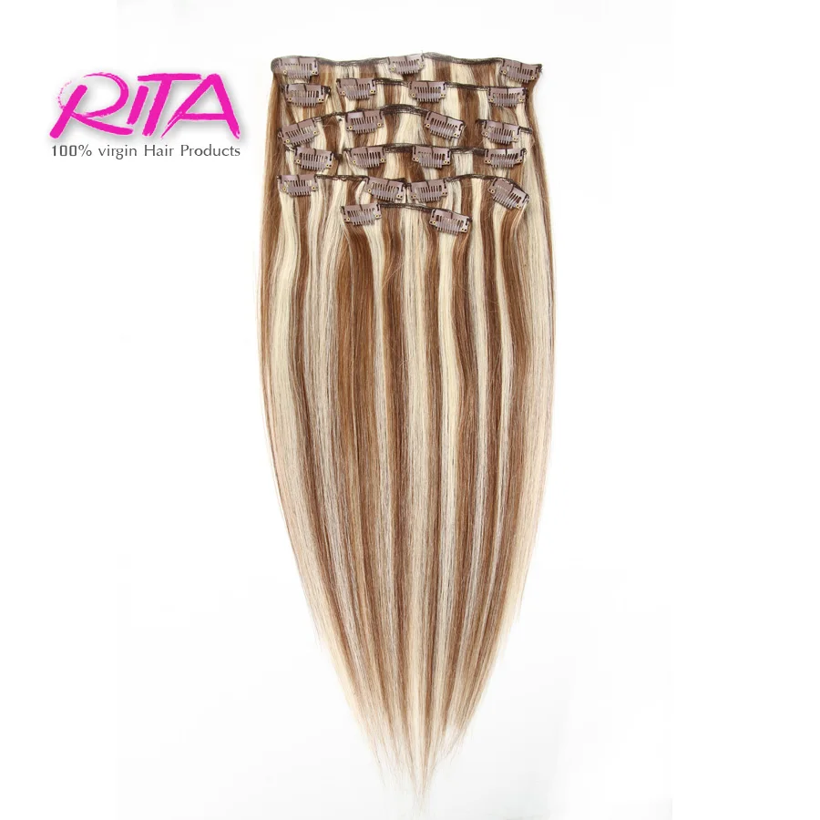 Clip In Human Hair Extensions 100g Human Hair Clip In Extensions 8