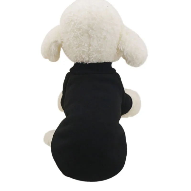 Winter Pet Dog Clothes Cotton Puppy Vest Coat Soft Pet Cat Clothes hoodie Teddy hooded Plus Size Puppy Outfit Pet - Цвет: Черный
