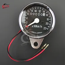 Универсальный мотоцикл один одометр Miles Speedmeter Gauge с ночной подсветкой черная поверхность