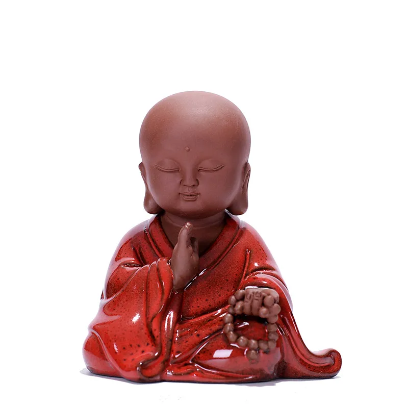 لطيف وجميل الحلي زن الراهب الصغير المبتدئ صغيرة السيراميك غرفة المعيشة طاولة مكتب خزانة المنزل ديكورات المقهى