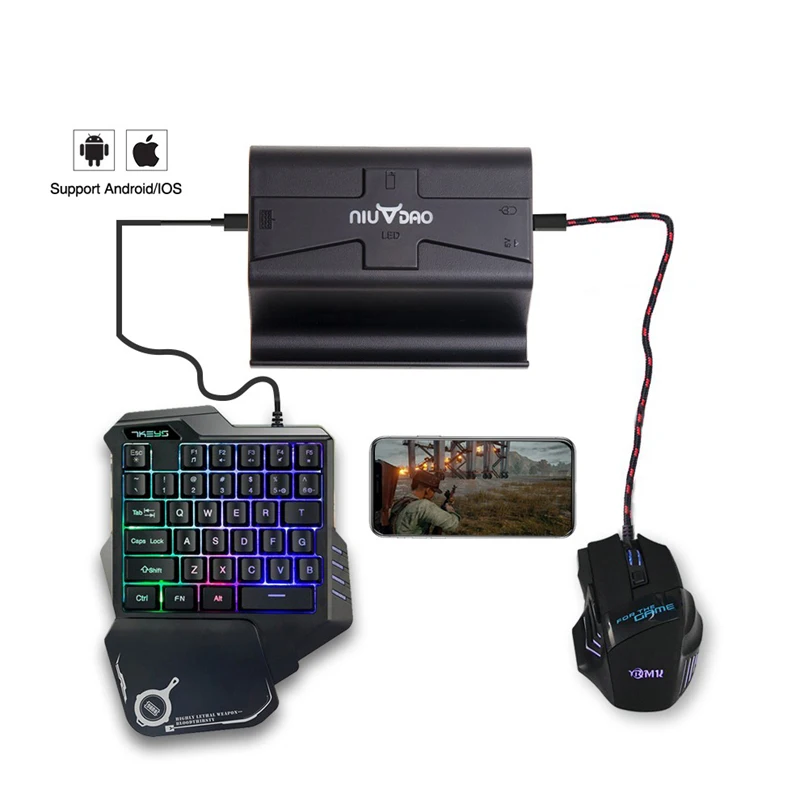 

Shirlin G2 Plug And Play PUBG Mobile Gamepad Controller Gaming Keyboard Mouse Bluetooth for IOS for Android Games Accessorie