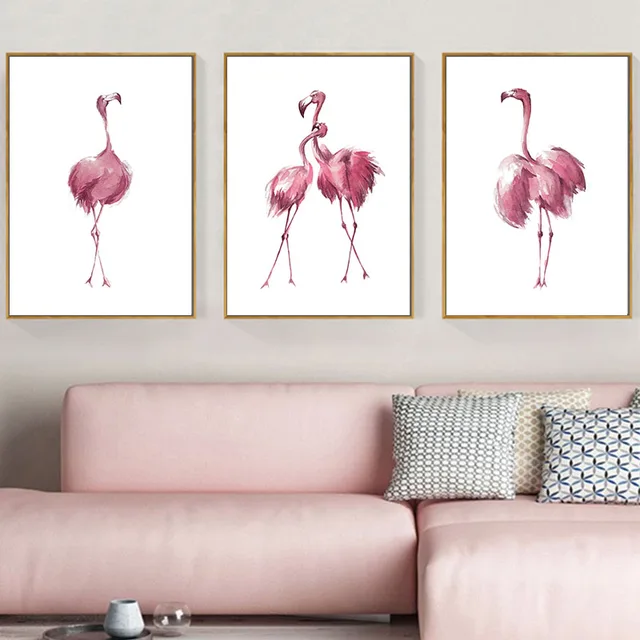 Minimalist Pink Flamingo Wall Art Watercolour Canvas Posters And Minimalist Pink Flamingo Wall Art Watercolour Canvas Posters And Prints Beautiful Painting Nursery Room