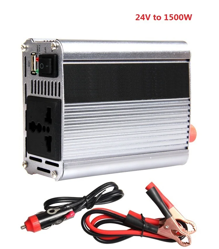 Car dc to ac converter;1500W DC To AC Power Inverter DC 24V to AC 220v