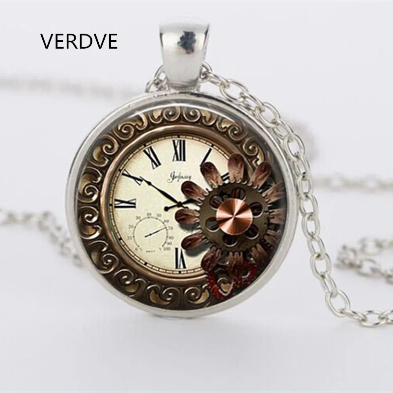

2018 New Fashion Beautiful Flower Necklace Steampunk Table Glass Corolla Necklace Jewelry