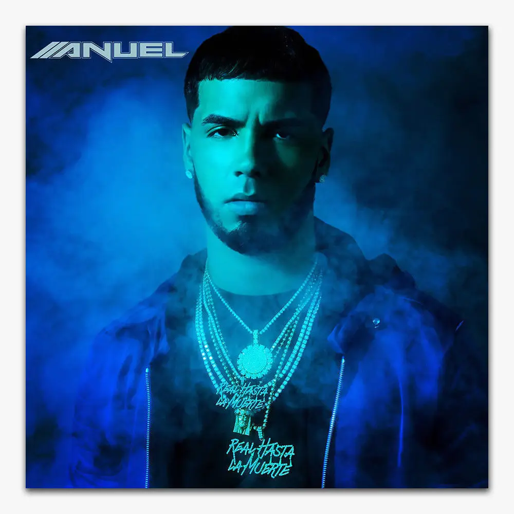 

Art Anuel AA 2018 Rap Music Album Real Hasta la Muerte Custom Light Canvas Poster Wall Decoration 14x14 24x24 27x27inch C-283