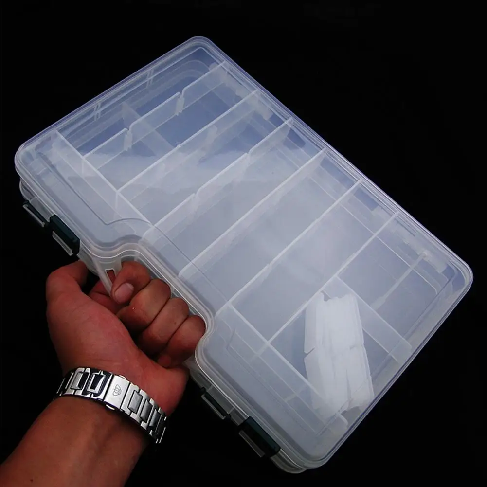 LumiParty Portable Double Sided Plastic Lure Box with Adjustable