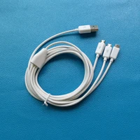 Cable de carga Micro USB, 24AWG, 2 metros, 6 pies, 3 en 1, buena calidad