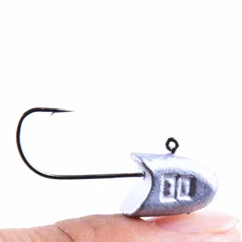 

5pcs/lot fishing hook 3.2g 2.5cm 5.0g 2.6cm Lead jig head hooks for Soft Lure worm Jigging Hook carp fishing tackle accessories