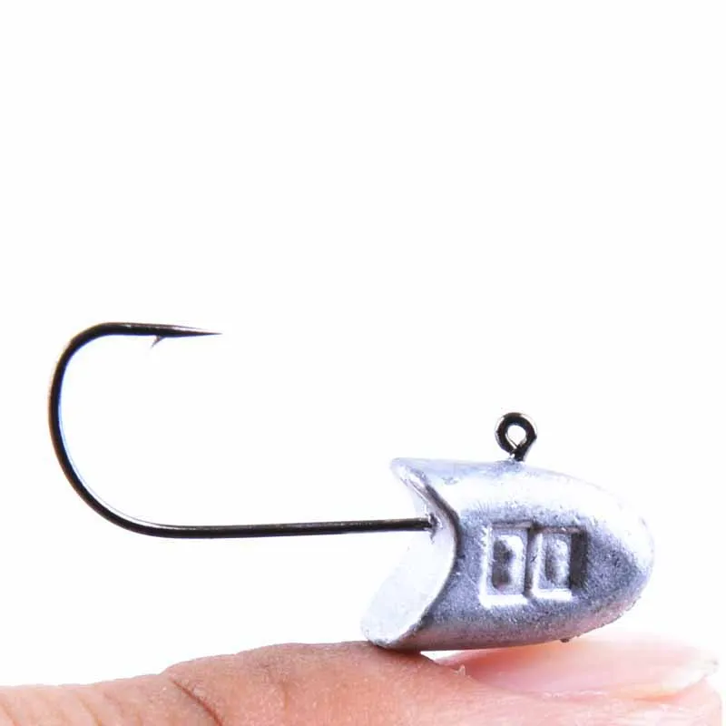 5pcs/lot fishing hook 3.5g 2.5cm  5.0g 2.6cm Lead jig head hooks for Soft Lure worm Jigging Hook carp fishing tackle accessories