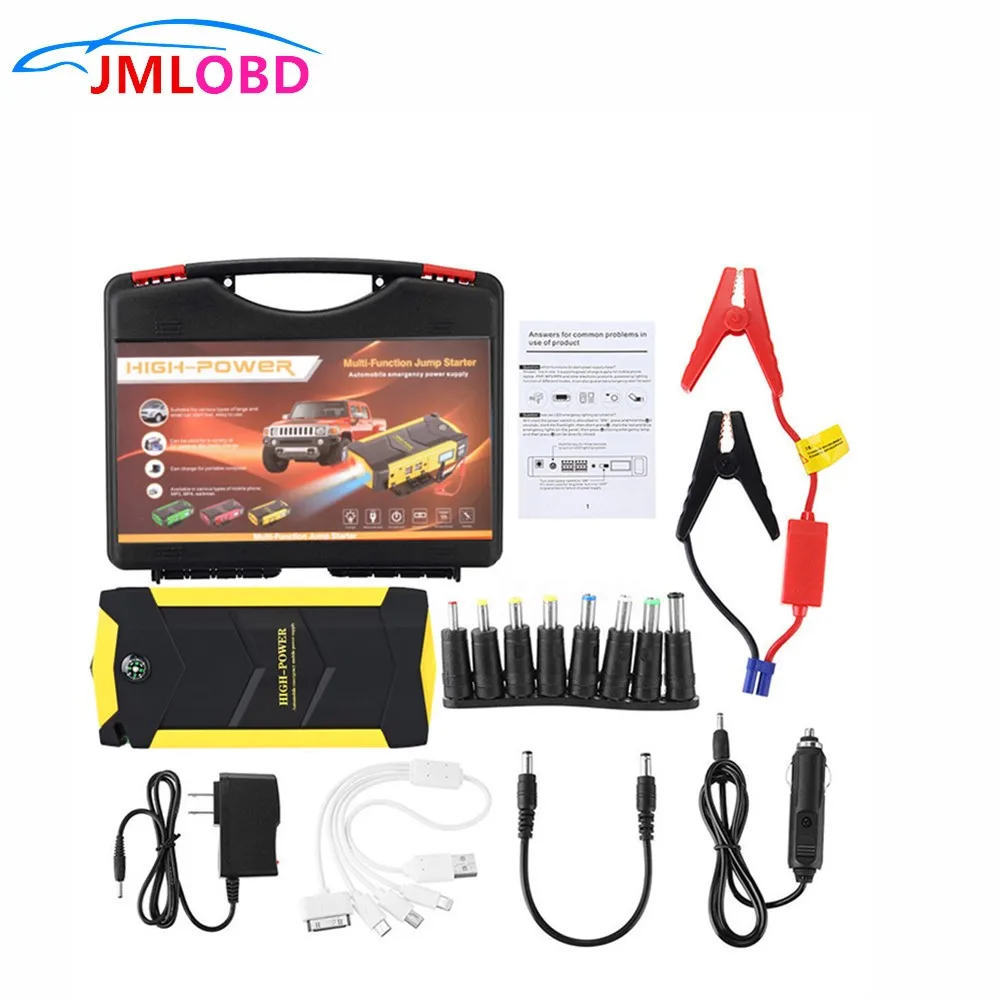  Car Jump Starter 600A Portable Starting Device Lighter 4USB Bank Power For phone PC Ipad So on