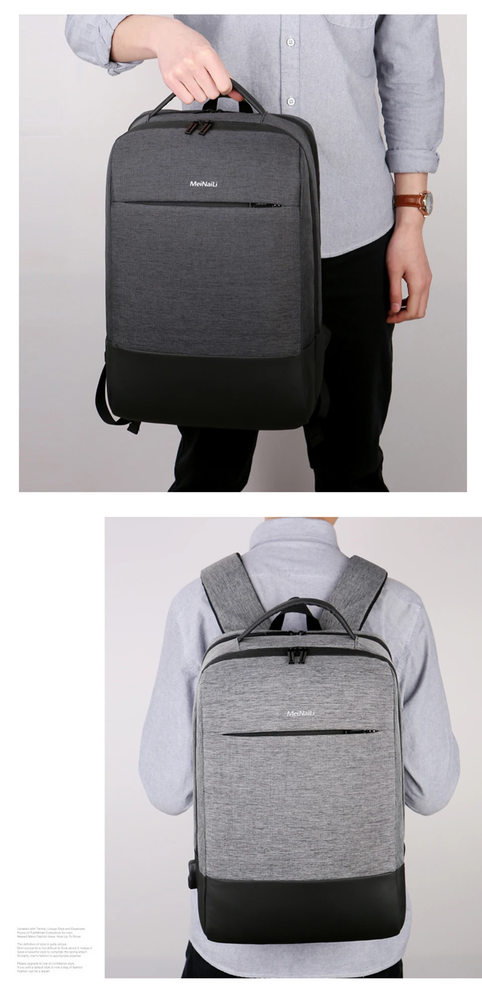 Business Backpack Travel Backpacks 15.6 Inch Laptop Notebook Back Pack Men Waterproof Bagpack Office Women Male USB Charging Bag (15)