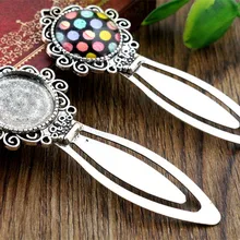 Новая мода 2 шт 20 мм Внутренний размер античное серебро простой стиль ручной работы Закладка кабошон базовая Камея Установка(I1-24