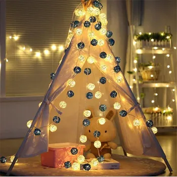 

1.5m/3m/6m LED String Lights Thailand Rattan Ball Sepak Takraw Lights Garland For Hotel Bar Wedding Party Room Decoration Light