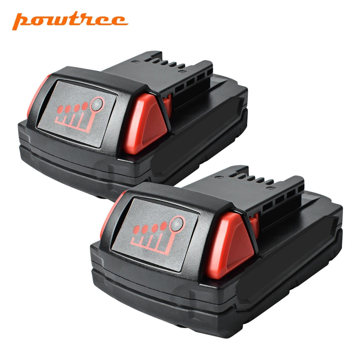 Powtree 2PACK 18V 2000mAh 2.0AH For Milwaukee M18 XC Li-Ion Replacement Battery M18 48-11-1815 M18B2 M18B4 M18BX L30 - Цвет: 2 PACK