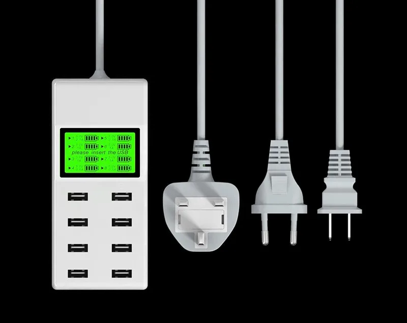 Leebote 8-Порты и разъёмы USB Зарядное устройство для рабочего стола мульти Порты и разъёмы USB Мощность адаптер Универсальный USB настенная розетка Зарядное устройство для планшета и мобильного телефона