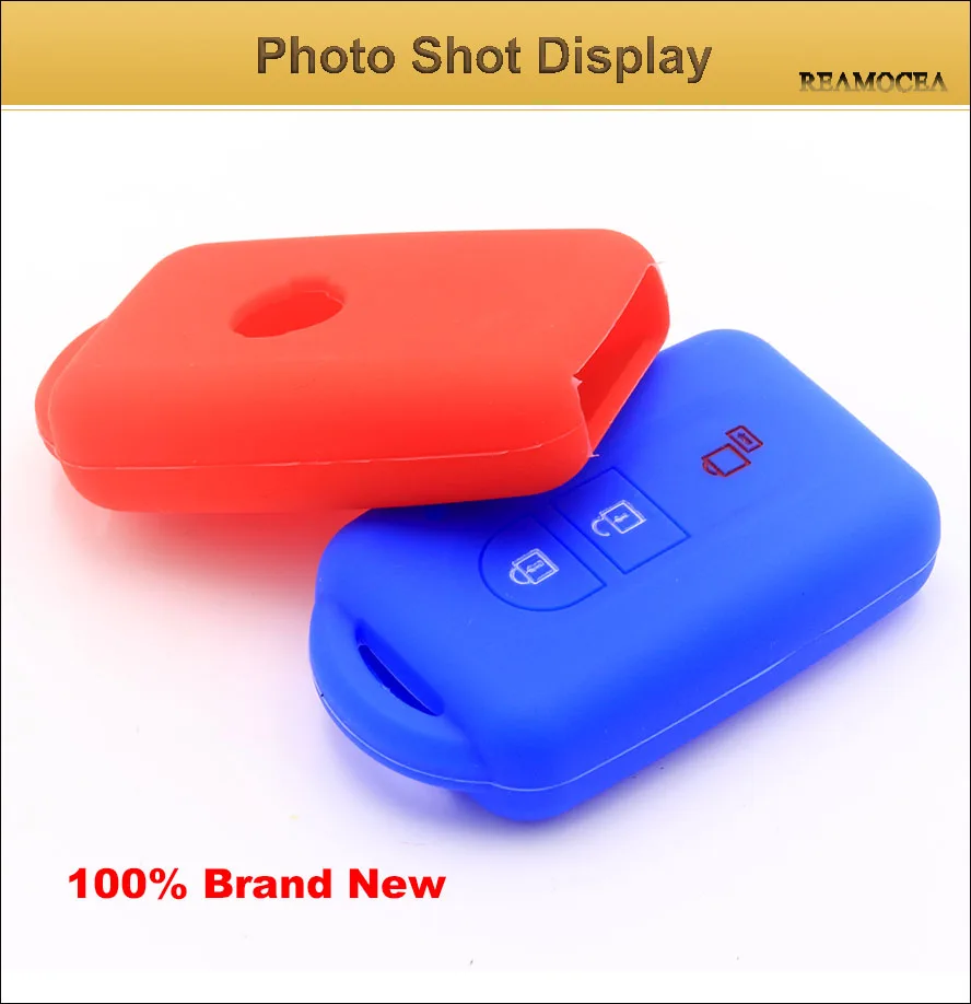 Reamocea 3 Buttons Fob Shell Car Key Silicone Case Cover For Nissan Qashqai X-Trail T31 Micra K12 For Nissan Pathfinder R15M (12)