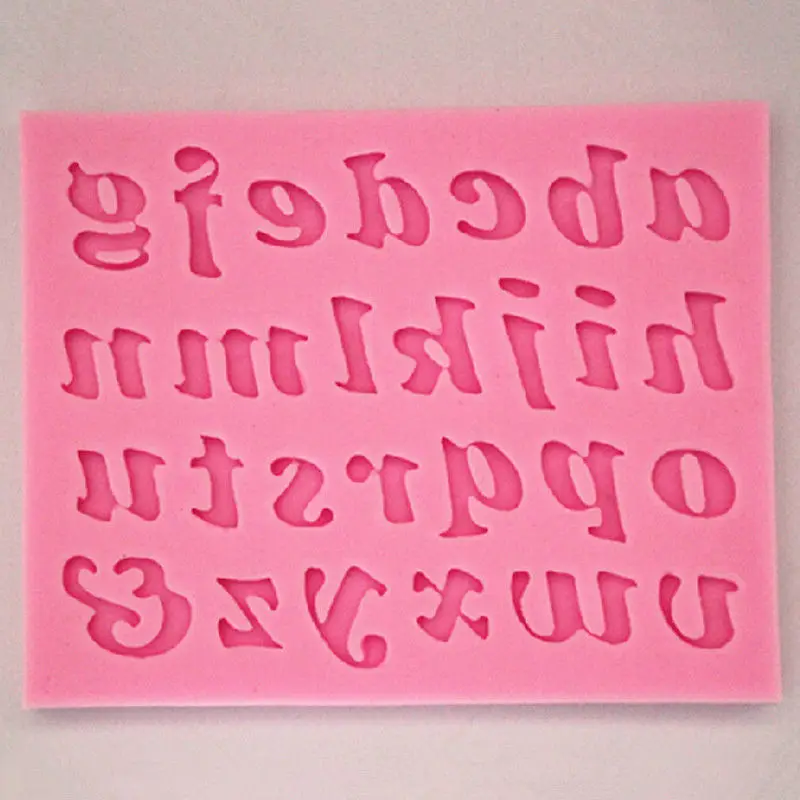 

DIY Silicone Letter Cake Mould Mat Fondant Sugarcraft Mold Decorating Tools