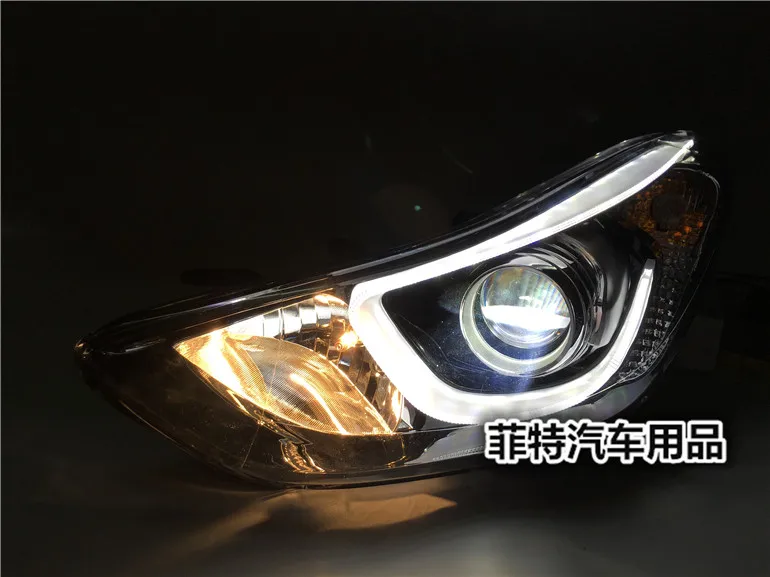 Фетт огни elantra фар в сборе настройки светодиодные фары дневного света Elantra 2012' Up