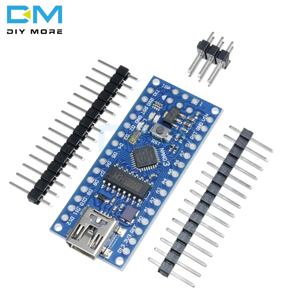 Nano V3.0 ATmega168 CH340G CH340 Mini USB UART плата интерфейса микроконтроллер модуль для Arduino 3 В 5 в