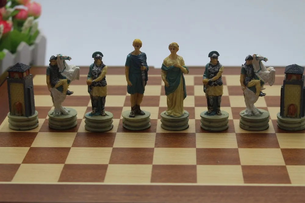 Набор для игры в шахматы в древнем египетском стиле, фигурки из смолы, кукольный Набор для игры в шахматы, Классический мультяшный Шахматный набор, хороший подарок