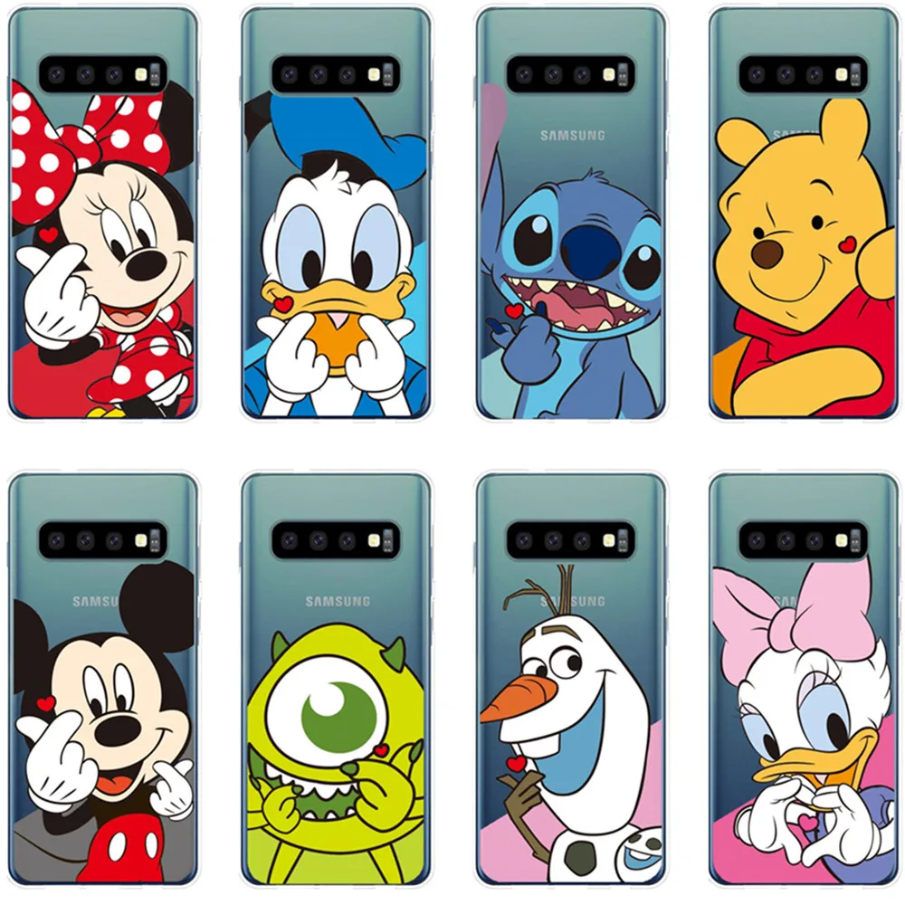 

Mickey Minnie Donald Daisy Duck Cartoon Soft Cover Case For Samsung S5 S6 S7Edge S8 S9 Plus Note 9 S10 S10E S10Plus 5.8 6.1 6.4
