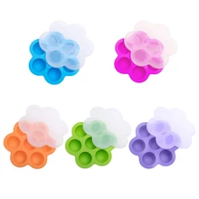 1 шт. Силиконовый 7 отверстий поднос для льда вспомогательная коробка 7 отверстий детская пищевая добавка коробка контейнер для еды столовая посуда