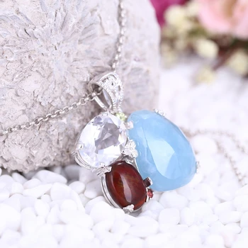 Customize Valentine's Day Gift Natural Stone White Quartz Wood Fossil Blue Aquamarine Three Kinds combination Silver Pendant
Customize Valentine's Day Gift Natural Stone White Quartz Wood Fossil Blue Aquamarine Three Kinds combination Silver Pendant