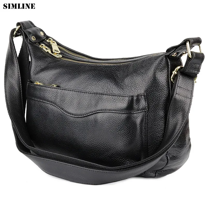 

Brand Designer Genuine Cow Leather Crossbody Bags For Women Female Fashion Casual Shoulder Messenger Bag Handbag Handbags Ladies
