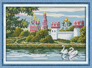 

Swan Lake Scenery Needlework Cross stitch,For Embroidery kits,Precise Printed Patterns Counted Cross-Stitching,DIY Handmade