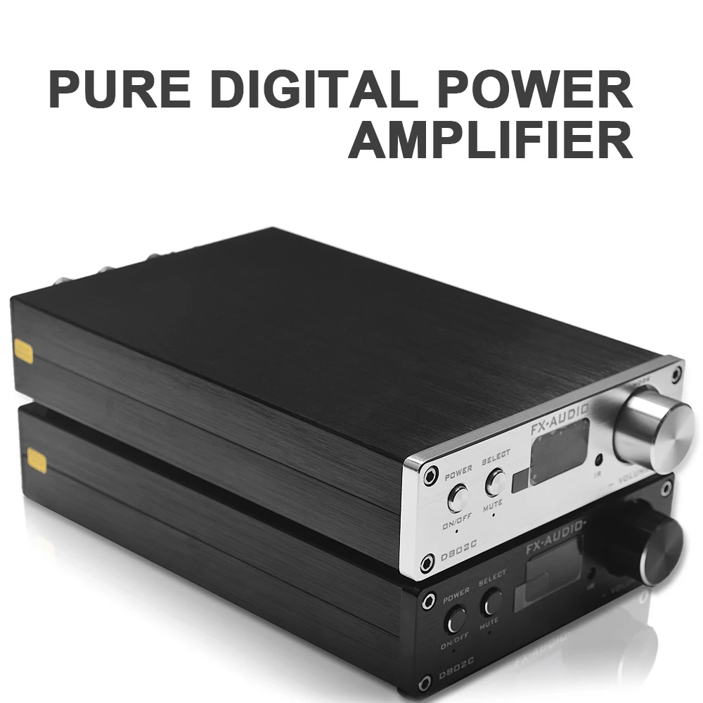 

FX-Audio D802C Hi-Fi Bluetooth Interface Type USB/AUX/SPDIF/Coaxial Pure Digital Audio Amplifier 24Bit/192KHz 80W*2 OLED Display