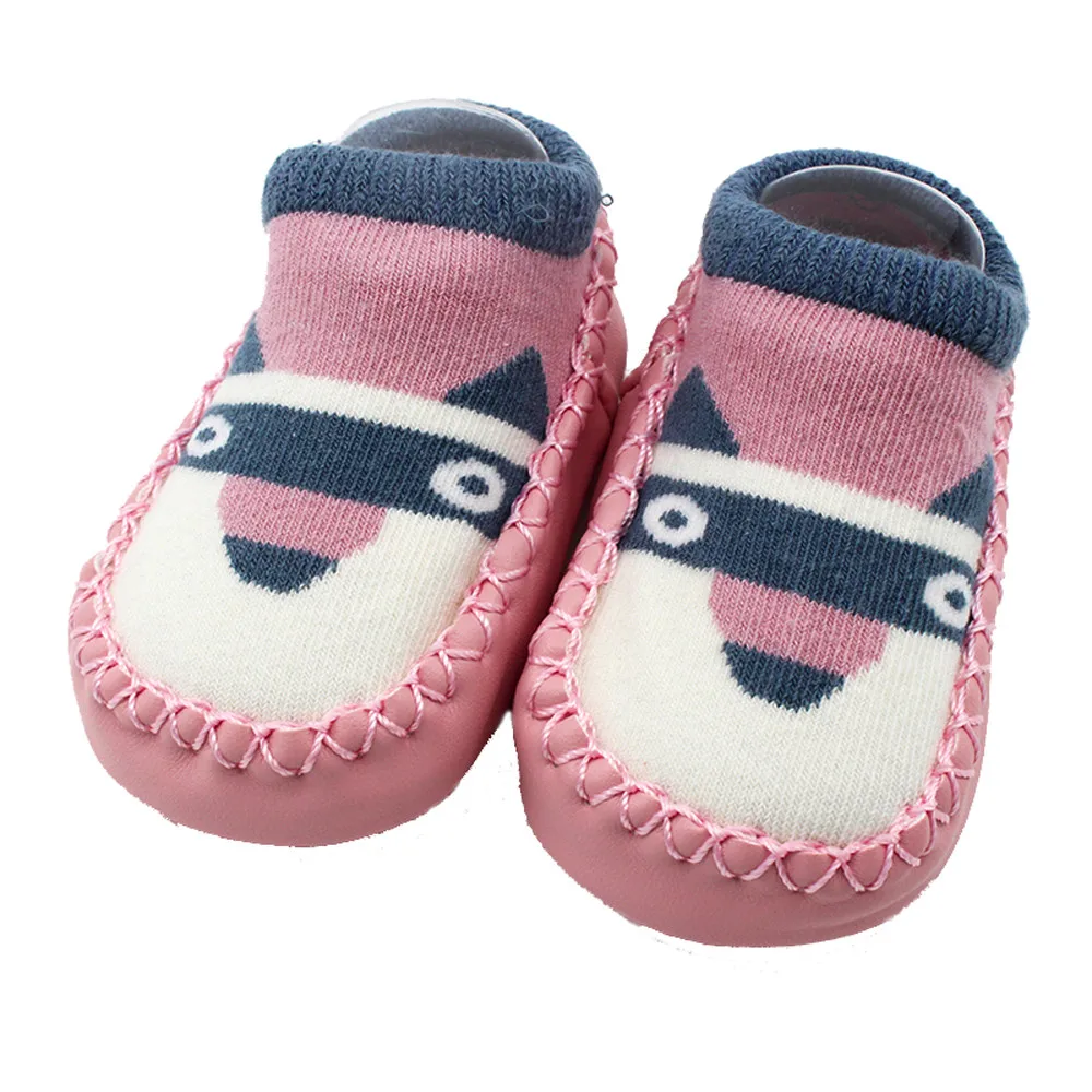 Милые Нескользящие Носки с рисунком лисы носки для новорожденных тапочки для мальчиков и девочек модная повседневная обувь короткие носки От 2 до 4 лет, лидер продаж,@ 45 - Цвет: A