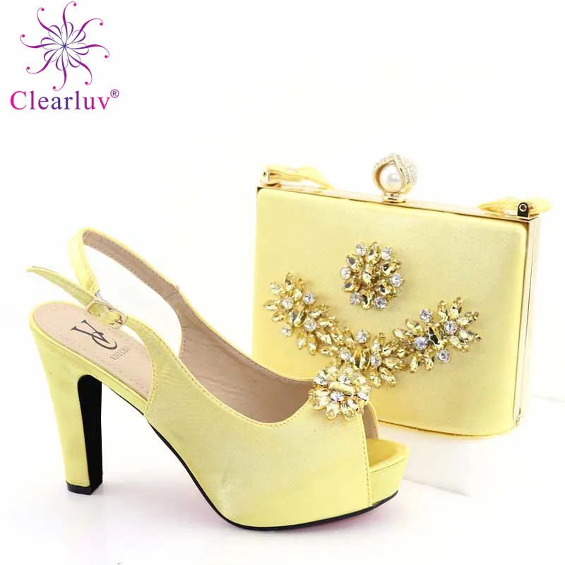 

New Shoes and Bag Set African Shoes and Bags for Women Set 2019 Italian Shoes with Matching Bags High Quality Wedding Shoe Bag