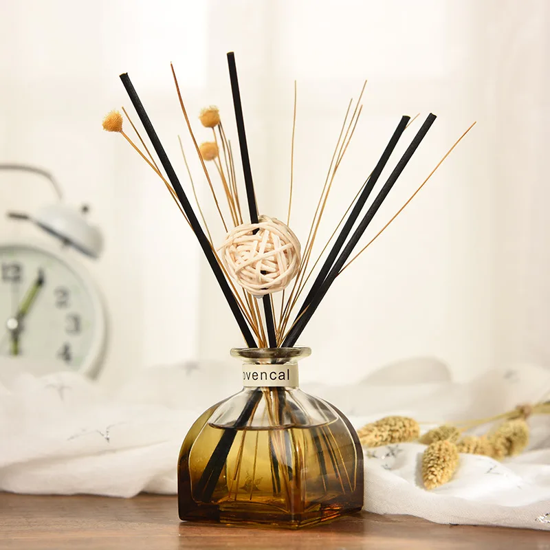 

50ML Reed Diffusers Sets Brown Bottle Rattan Sticks 50ML Aromatic Oils Perfume Aromatherapy Fragrance Flavoring for Home J002-01