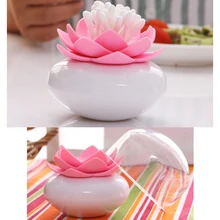 Большой размер(8,5*9) цветок лотоса ватный тампон держатель зубочистки коробка зубочистки чехол домашний Рождественский подарок-украшение