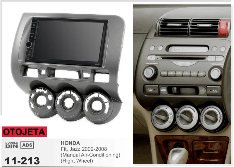

Navirider GPS Bluetooth stereo android 9.1 car multimedia for Honda jazz fit 2002-2008 manual AC RHD radio+frame+Camera+Carplay