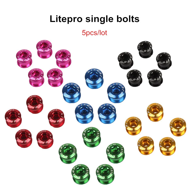 Litepro одиночный кривошипный винт 5 шт. фотоколесный болт дорожный горный велосипед