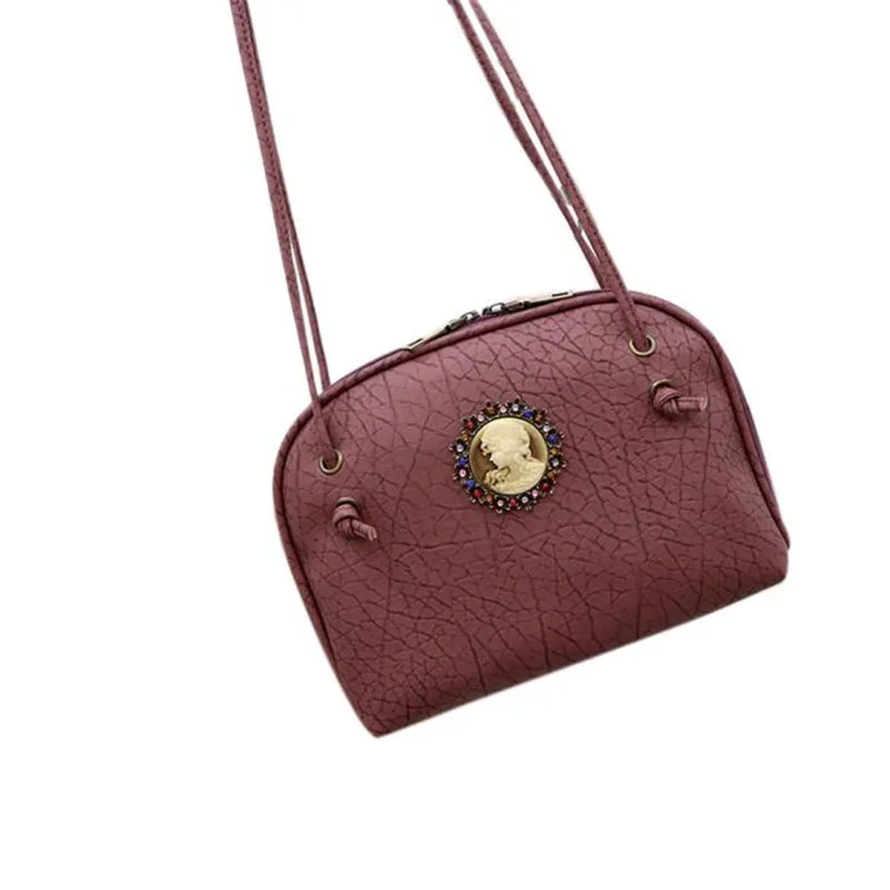 

Ladies Leather Handbag Women Messenger Bag Spinner Girl Purse Double - headed zipper Retro Satchel Crossbody Shoulder Tote bolsa