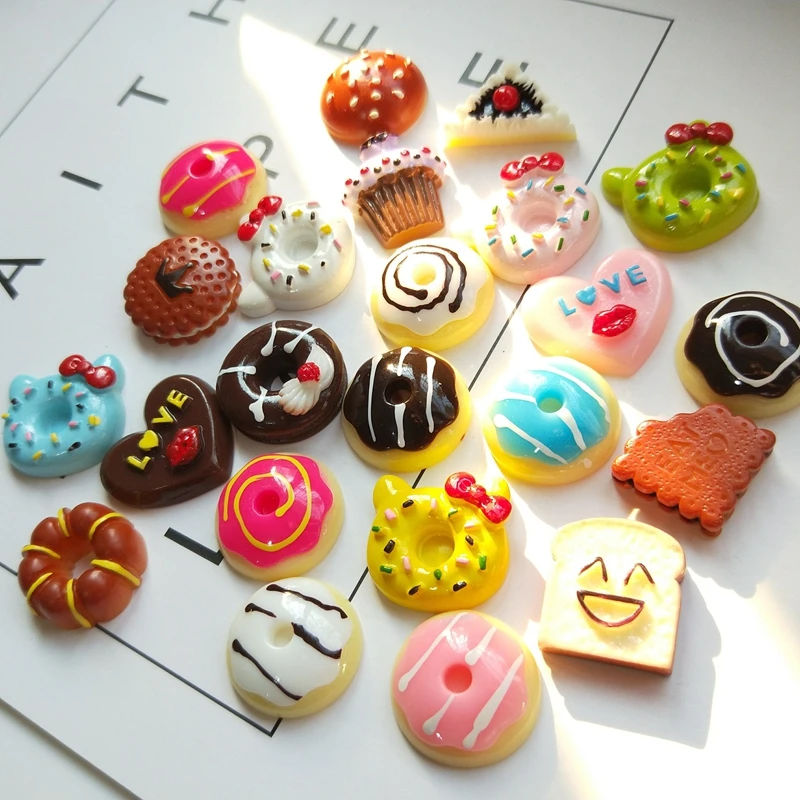 

Japan and South Korea handmade DIY material cake donut chocolate biscuit hamburger bread hair accessories hairpin accessories