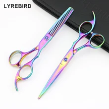 Lyrebird Japan Hair scissors hairdressing scissors 5.5 INCH Hair shears Hair cutting scissors Rainbow Golden Black Blue NEW