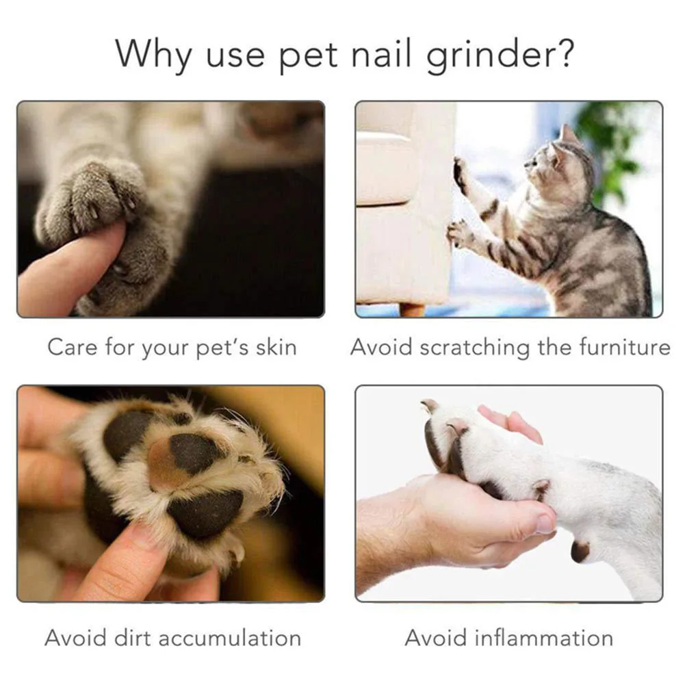 

Hot Sale Professional Grooming Pets Nail Grinder Clipper Trimmer Tool for Dogs Cats TY