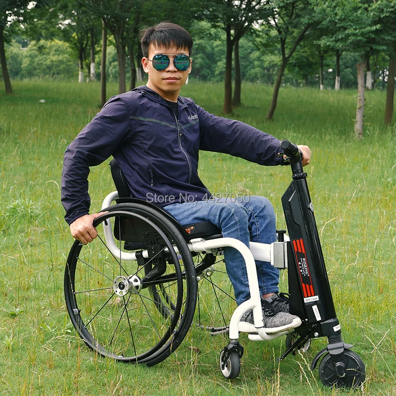 

250W foldable all terrain outdoor travel compact mobility electric power wheelchair handbike controller