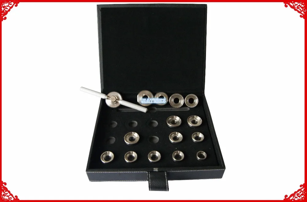 Professional Watch Back Case Opener Reomoval Tools Set 19 3mm 44 7mm 15 Types Dies Case