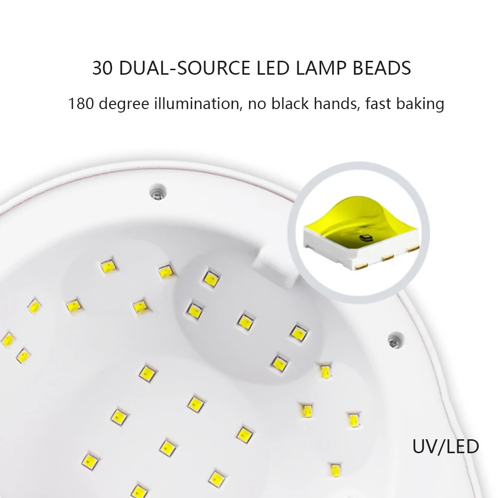 SUN5s 60 Вт лампа для полировки ногтей для маникюра 10 s/30 s/60 s/90 s Установка таймера и ЖК-дисплей Сушилка для ногтей светильник от солнца