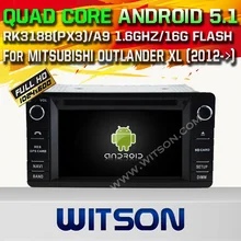 WITSON Android 5.1 Quad Core CAR DVD for MITSUBISHI OUTLANDER LANCER-X ASX 2013-2015+1024X600 HD+DVR/WIFI/3G+DSP+RDS+16GB flash