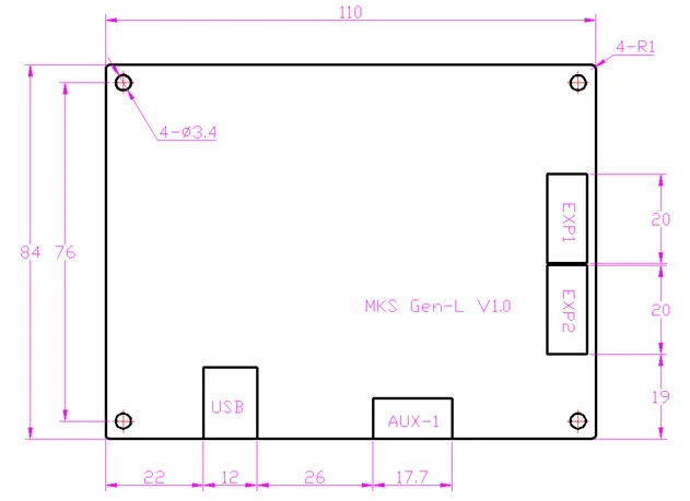 Flying Bear контроллер печатная плата MKS Gen-L V1.0 интегрированная материнская плата совместимая с Ramps1.4/Mega2560 R3 Поддержка a4988/TMC2208