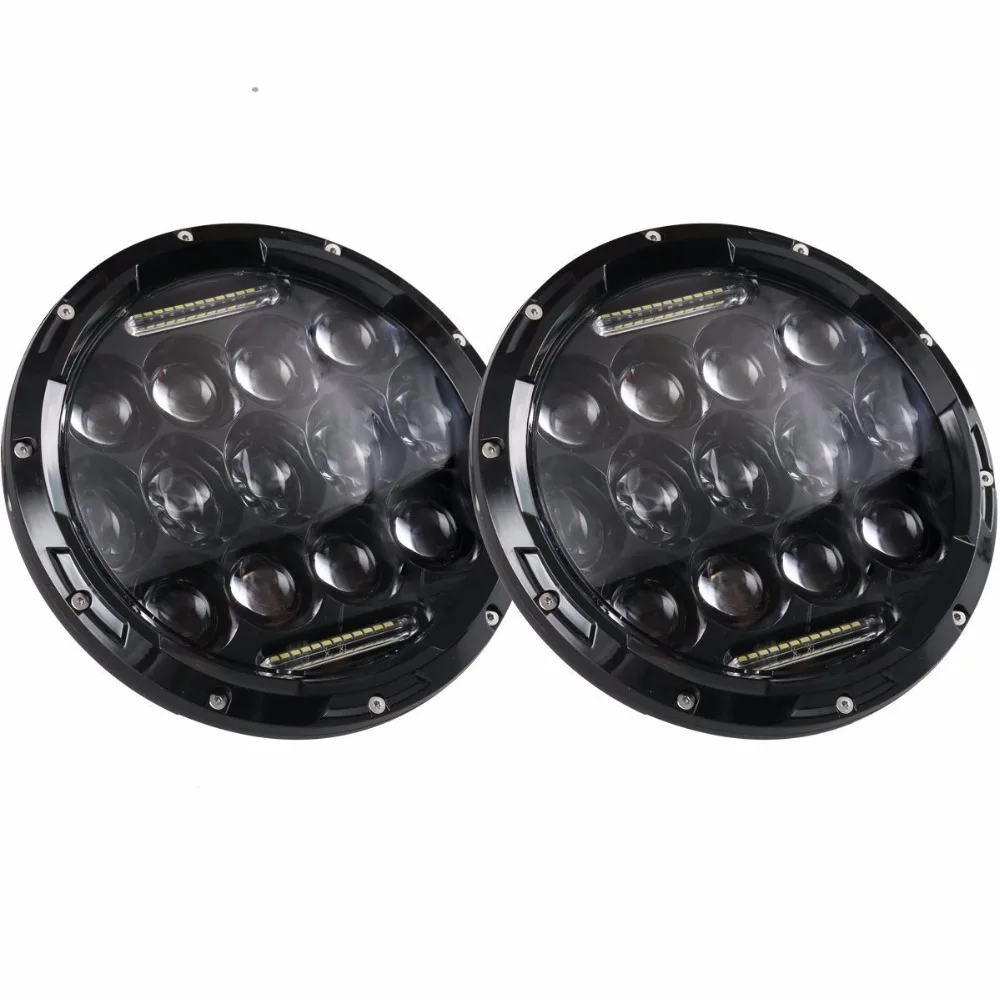 

7" Round LED Headlight 75W Hi/ Lo Work Lamps DRL Fog Driving headlam for For Jeep Wrangler TJ LJ JK CJ-7 CJ-8