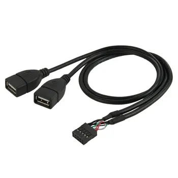 

Zihan 10 Pin Motherboard Female Header to Dual USB 2.0 Female Adapter Cable 50cm